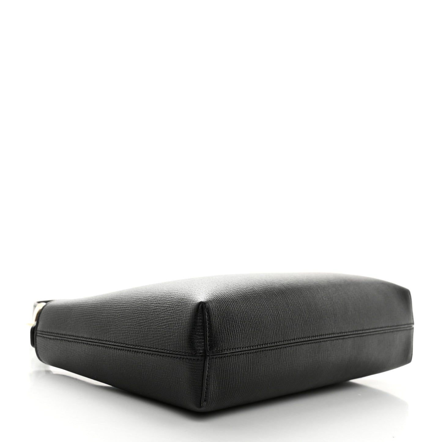 Calfskin Trifolio Shoulder Bag Black
