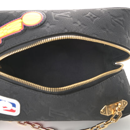 Louis Vuitton X NBA Calfskin Monogram Embossed Cloakroom Dopp Kit Black 5 of 9
