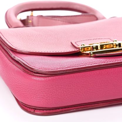 Miu Miu Goatskin Madras Shoulder Bag Rosa Peonia 7 of 10