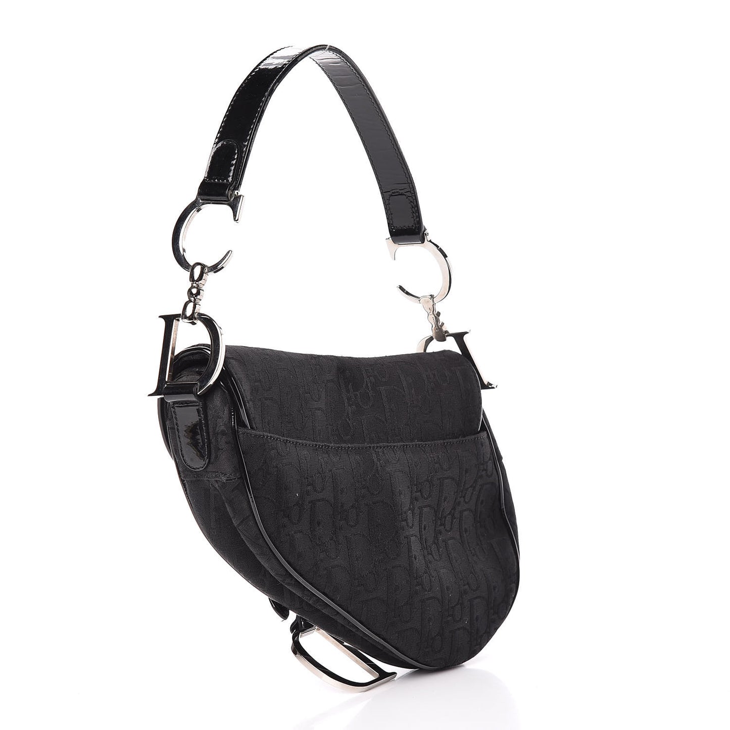 Monogram Saddle Bag Black