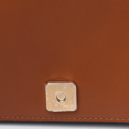 Fendi Vitello King Tamponato Logo Embossed Medium Wallet On Chain Cuoio 8 of 12