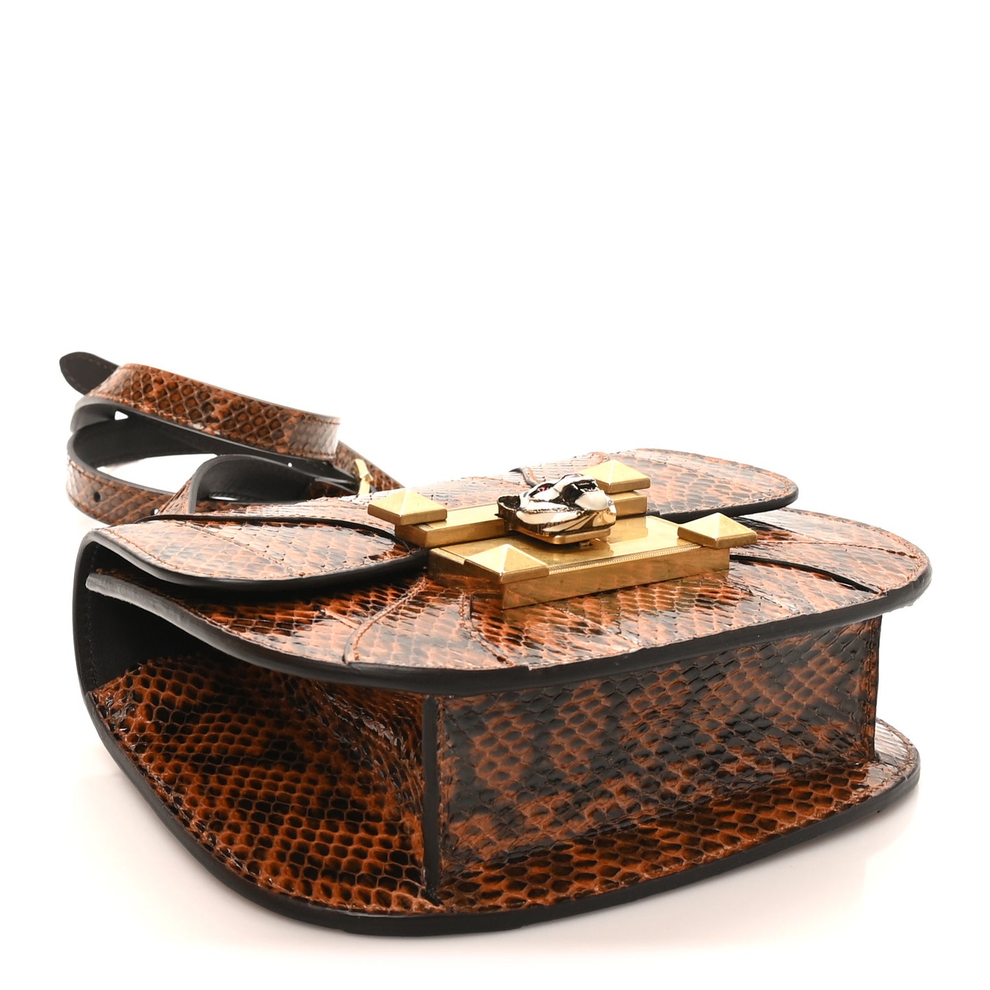 Elaphe Radiata Crystal Small Osiride Shoulder Bag Bright Cuir Ruby