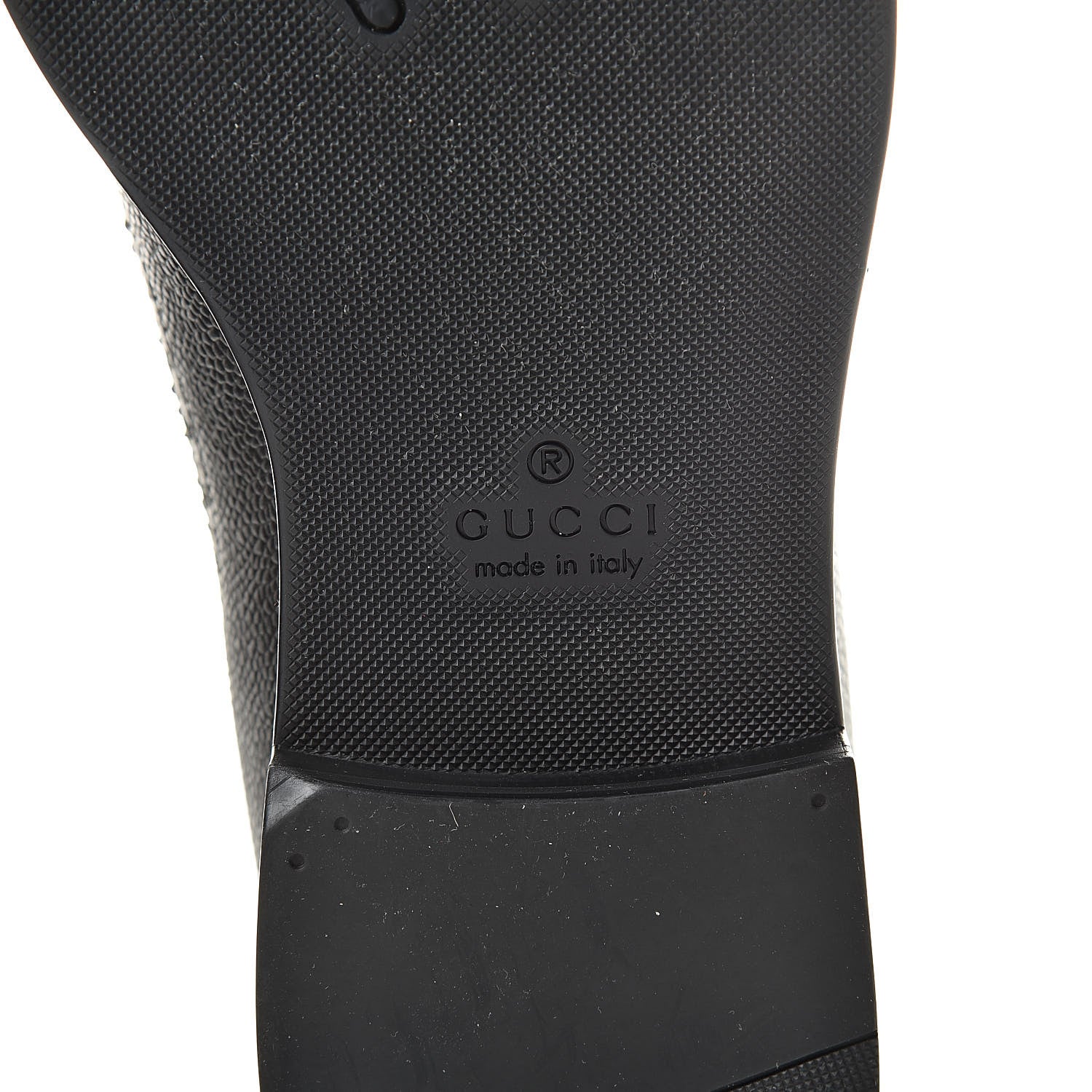 Gucci Pebbled Calfskin Dionysus Web Mens Martins Shoes 9.5 Black 6 of 9
