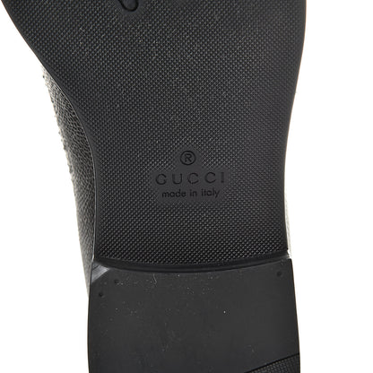 Gucci Pebbled Calfskin Dionysus Web Mens Martins Shoes 9.5 Black 6 of 9