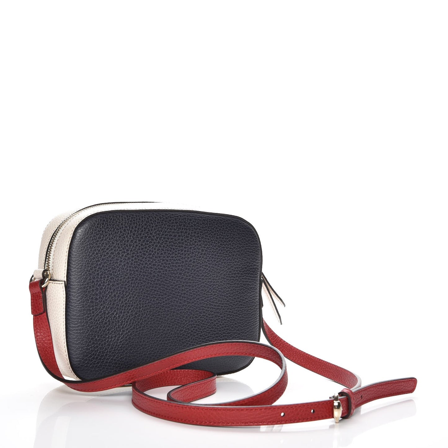 Dollar Calfskin Small Soho Disco Bag Blue Hibiscus Red Mystic White