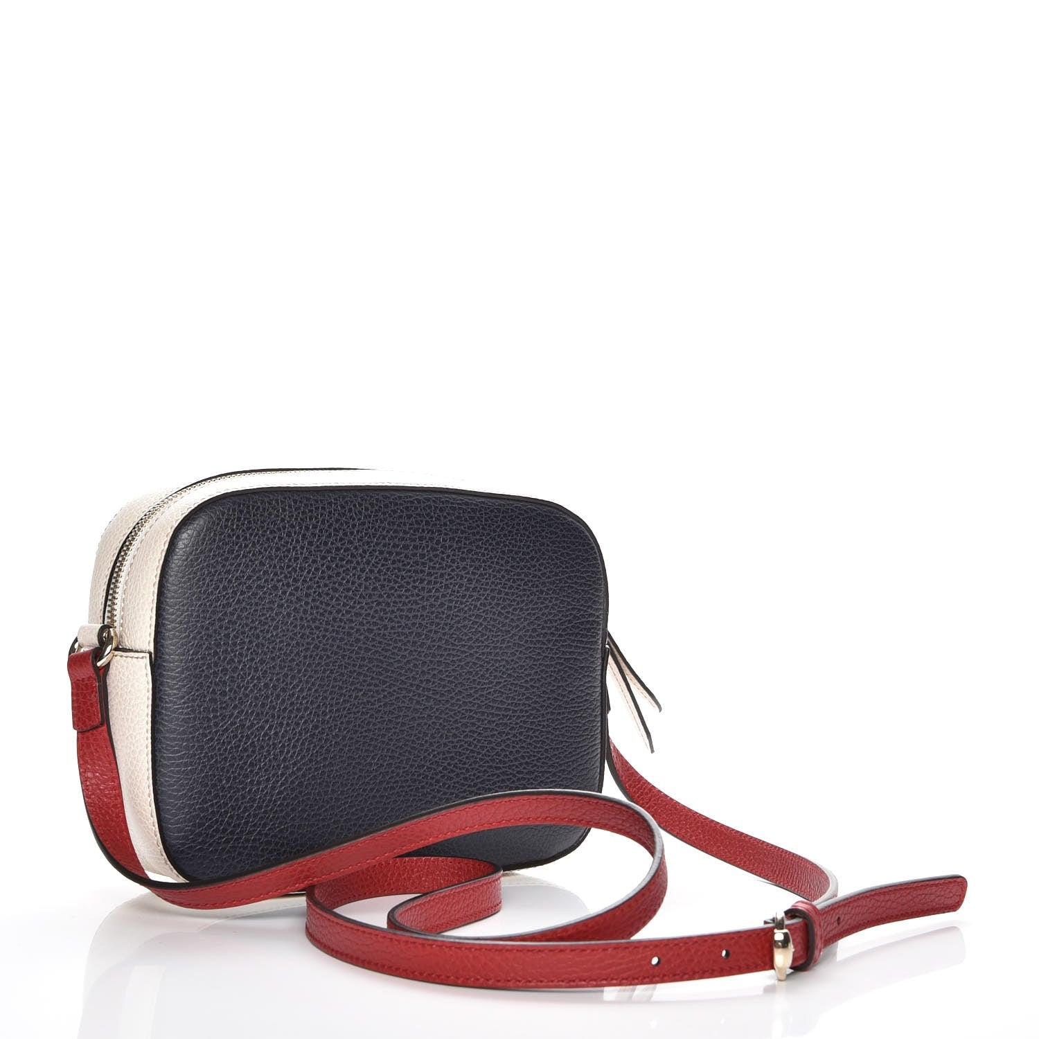 Gucci Dollar Calfskin Small Soho Disco Bag Blue Hibiscus Red Mystic White 3 of 7