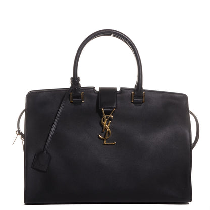 Saint Laurent Smooth Calfskin Medium Monogram Cabas Black 1 of 8
