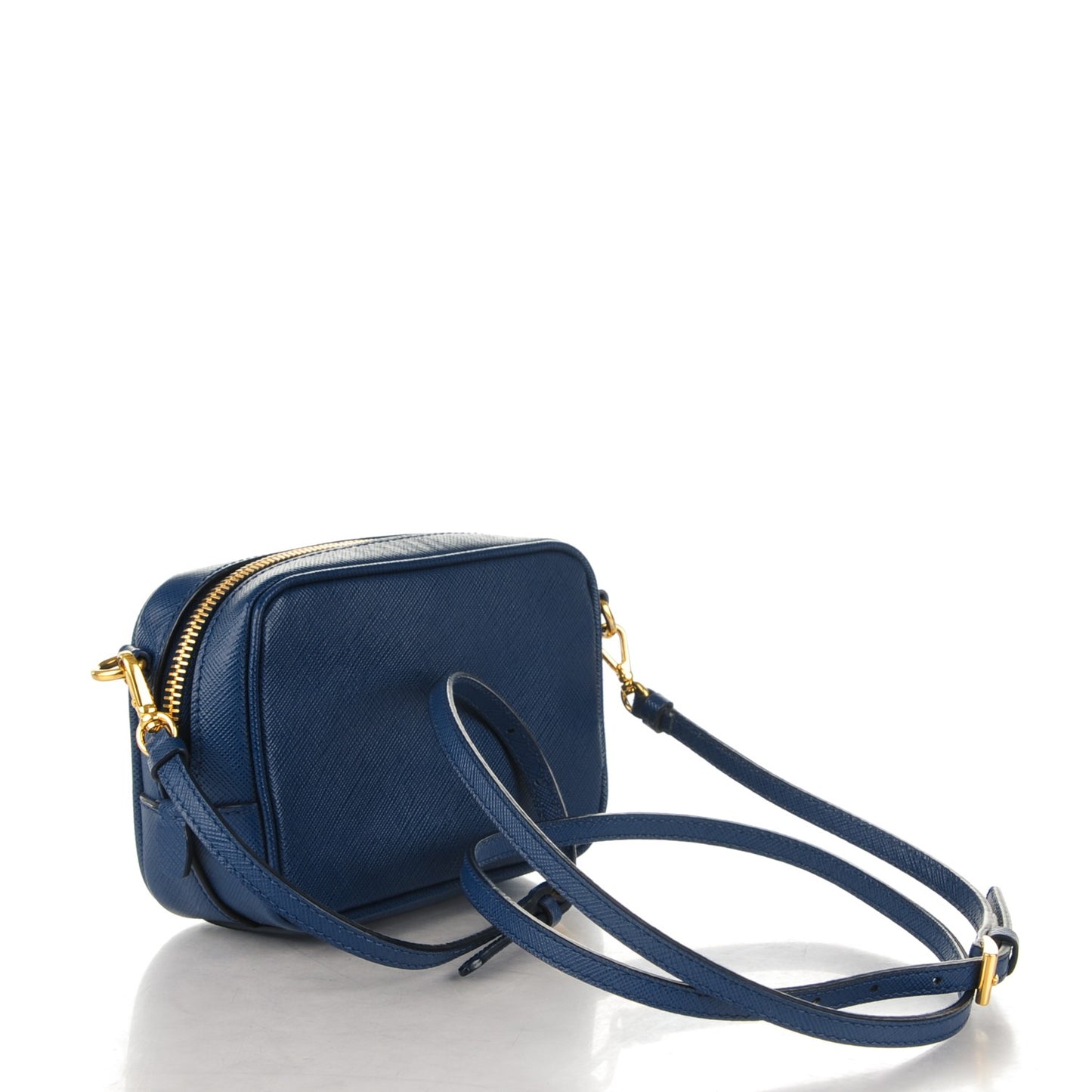 Saffiano Mini Camera Crossbody Bleuette