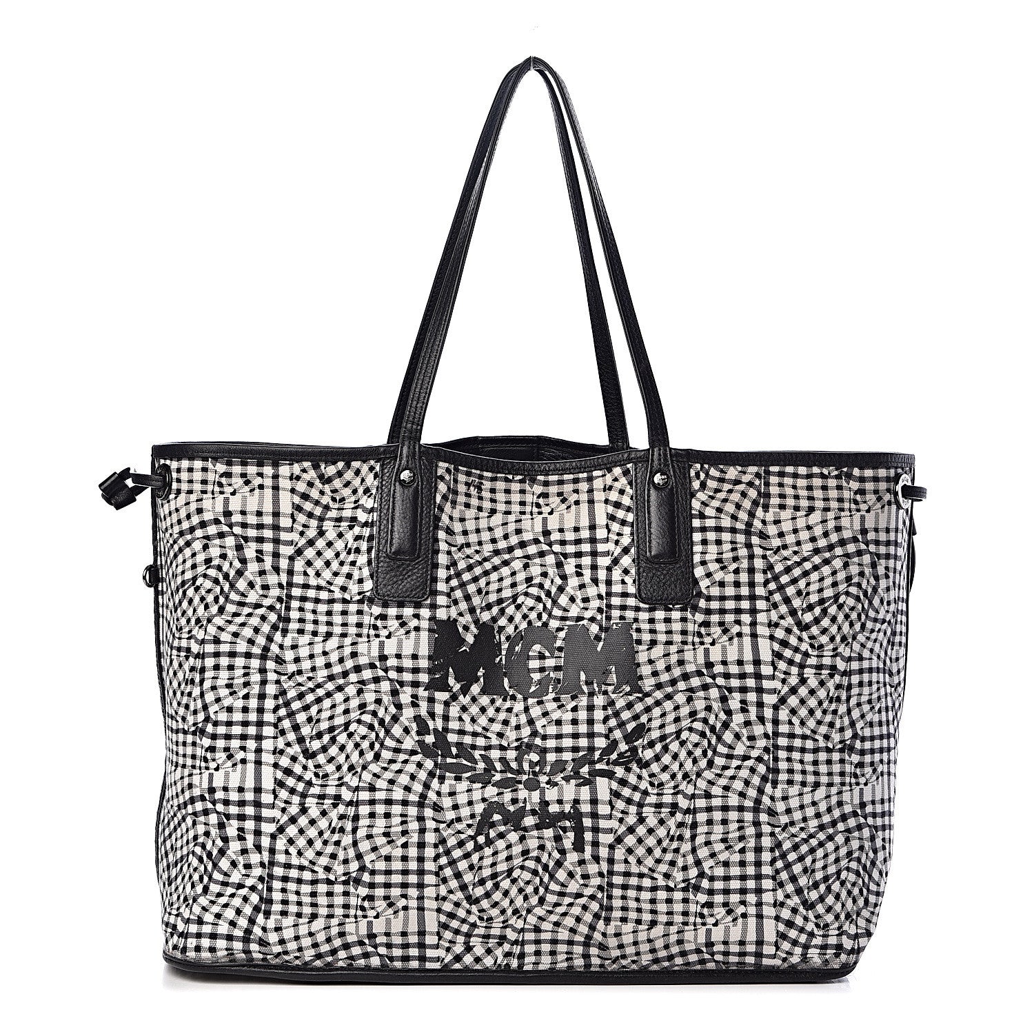 MCM Visetos Large Liz Reversible Shopper Tote Black 4 of 24