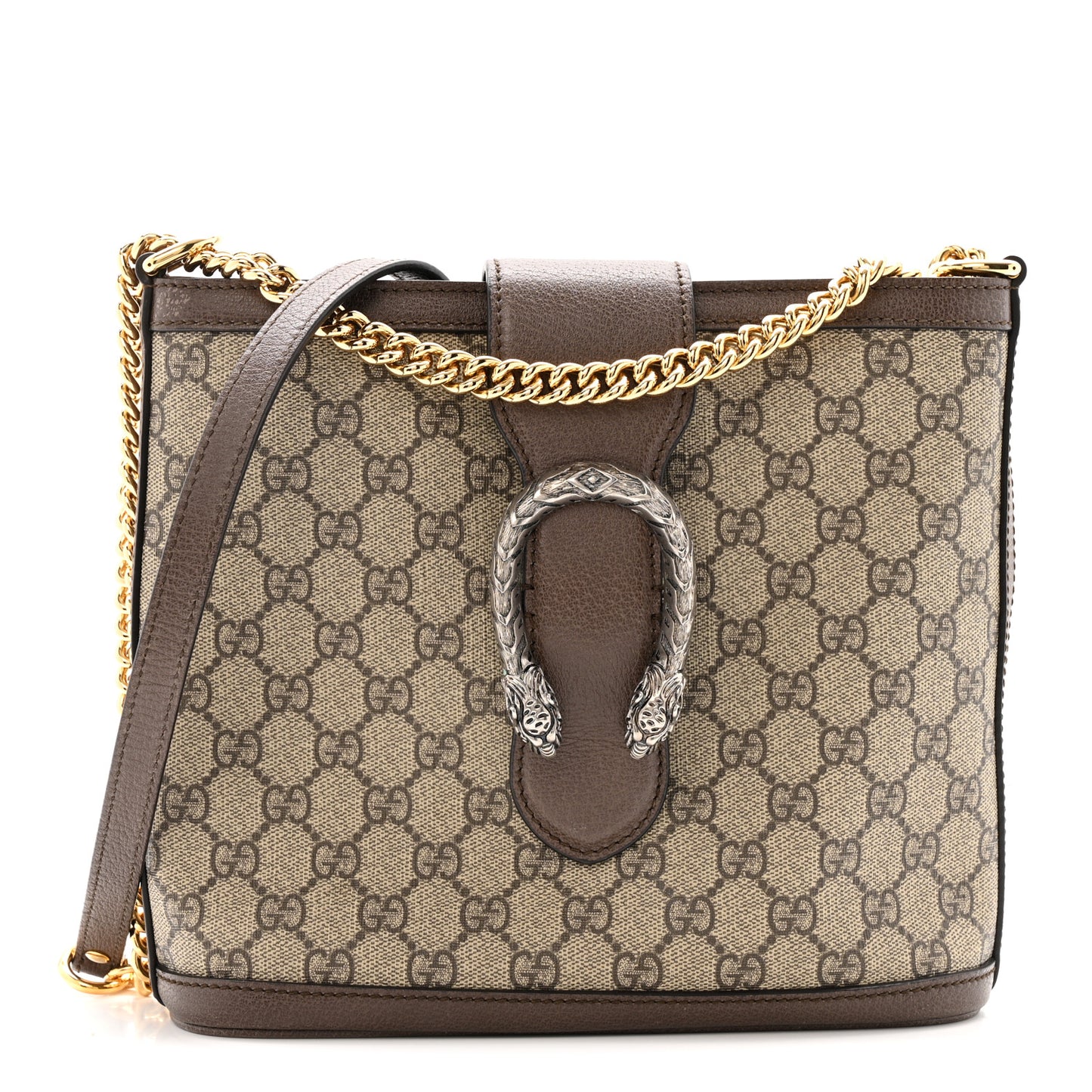 GG Supreme Monogram Medium Dionysus Bucket Bag Beige New Acero