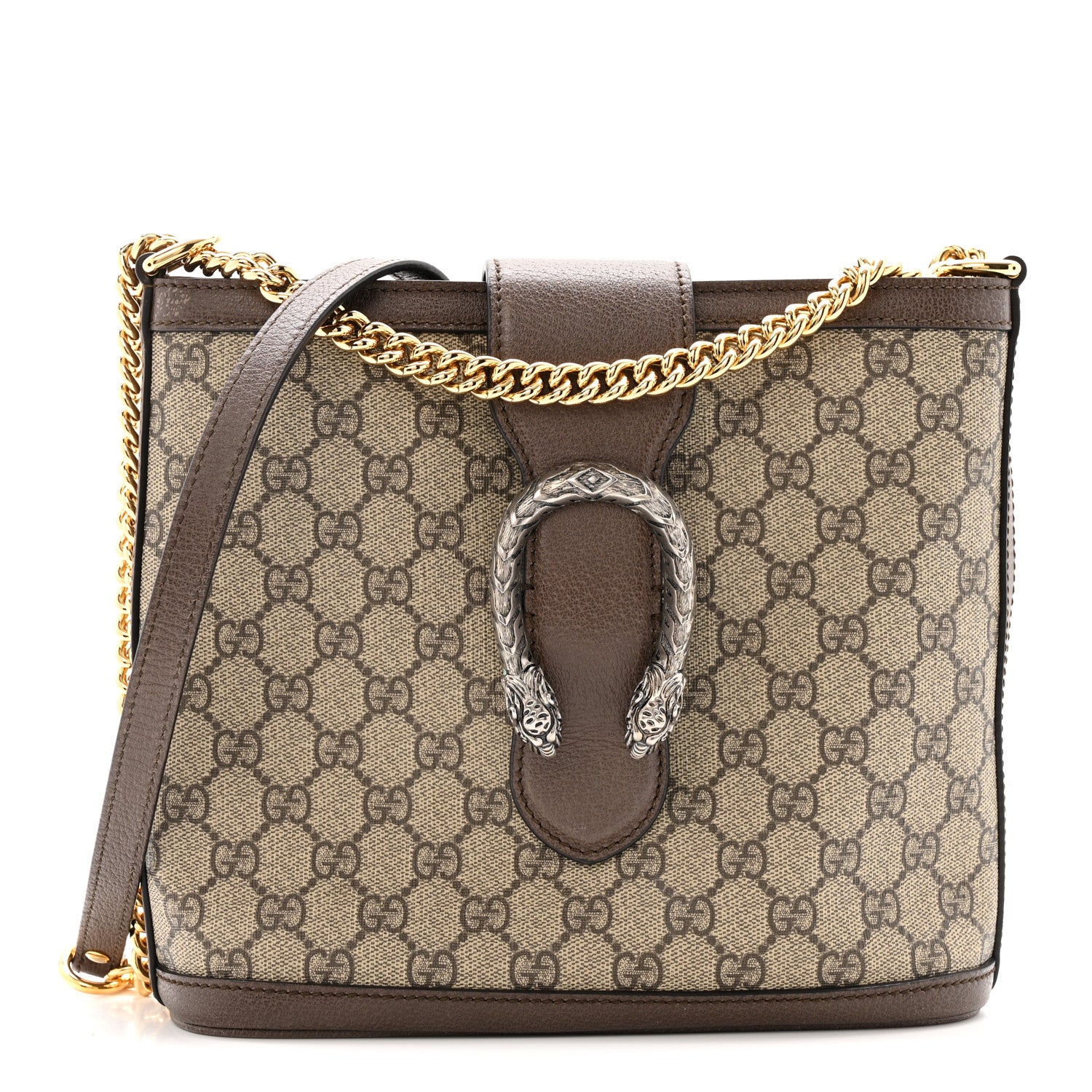 Gucci GG Supreme Monogram Medium Dionysus Bucket Bag Beige New Acero 1 of 13
