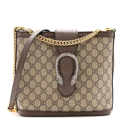 Gucci GG Supreme Monogram Medium Dionysus Bucket Bag Beige New Acero 1 of 13