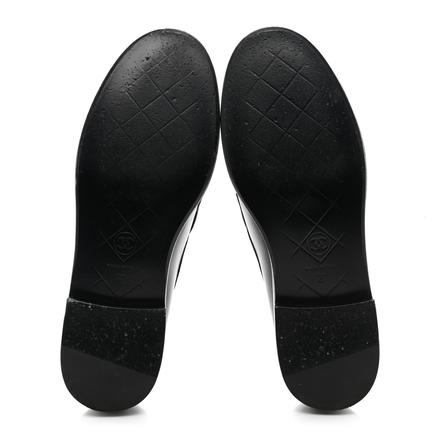 Chanel Lambskin Quilted CC Turnlock Loafers 37 Black 5 of 12