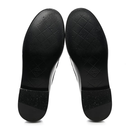 Chanel Lambskin Quilted CC Turnlock Loafers 37 Black 5 of 12