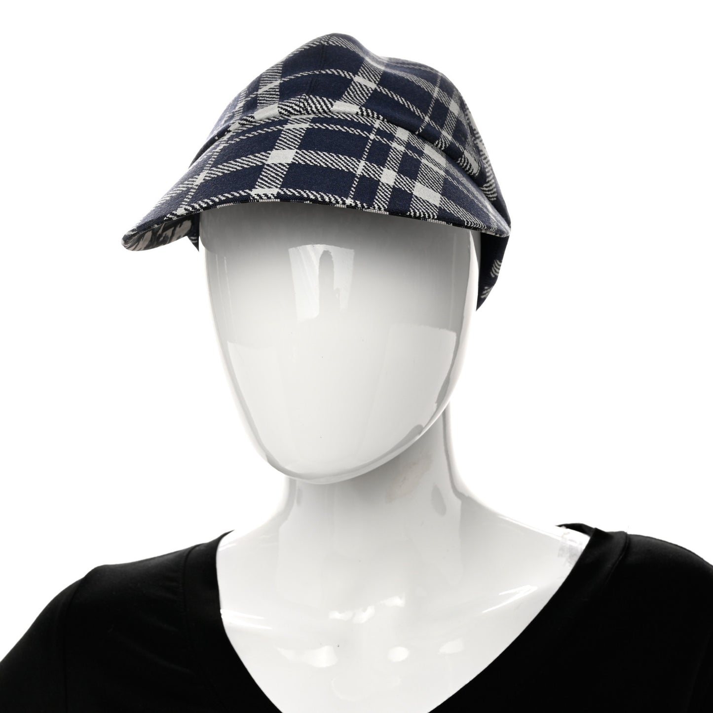 Polyester Cotton Check'N'Dior Oblique School Cap 57 Navy Blue
