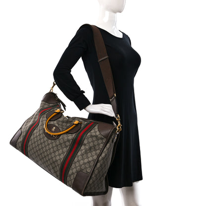 Gucci Soft GG Supreme Monogram Web Large Duffle Bag Beige New Acero Crop 2 of 30