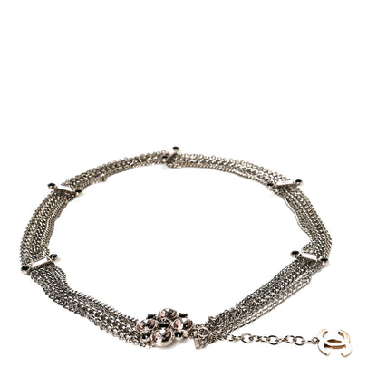 Chanel Crystal CC Multi Strand Chain Belt Silver 1 of 5