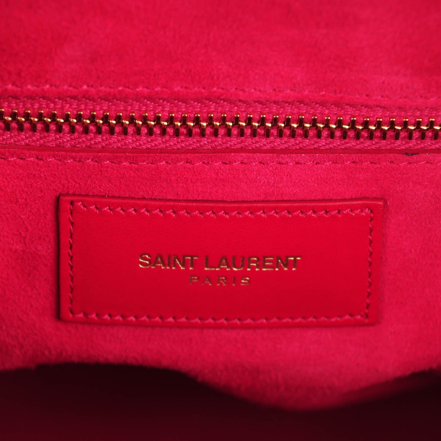 Saint Laurent Calfskin Classic Duffle 6 Fuchsia 6 of 8