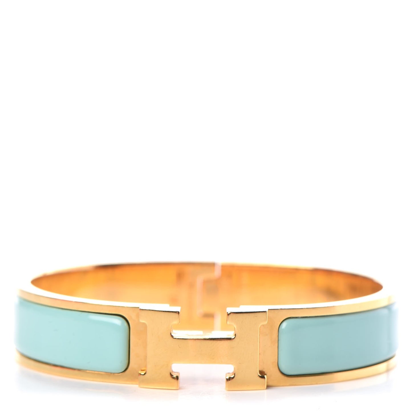Enamel Narrow Clic Clac H Bracelet PM Lagon