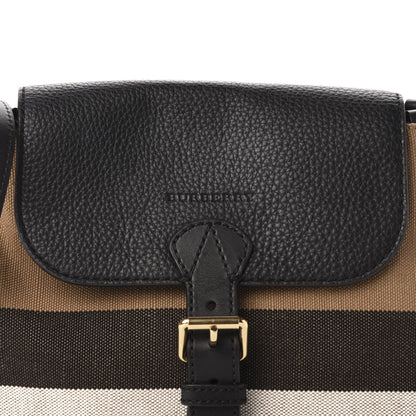 Burberry Mega Check Grainy Calfskin Small Gowan Messenger Bag Black 9 of 9