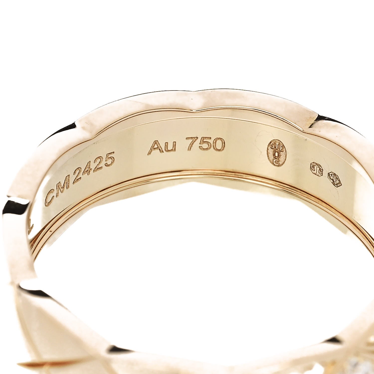 Chanel 18K Beige Gold Diamond Small Coco Crush Ring 61 9.75 4 of 6