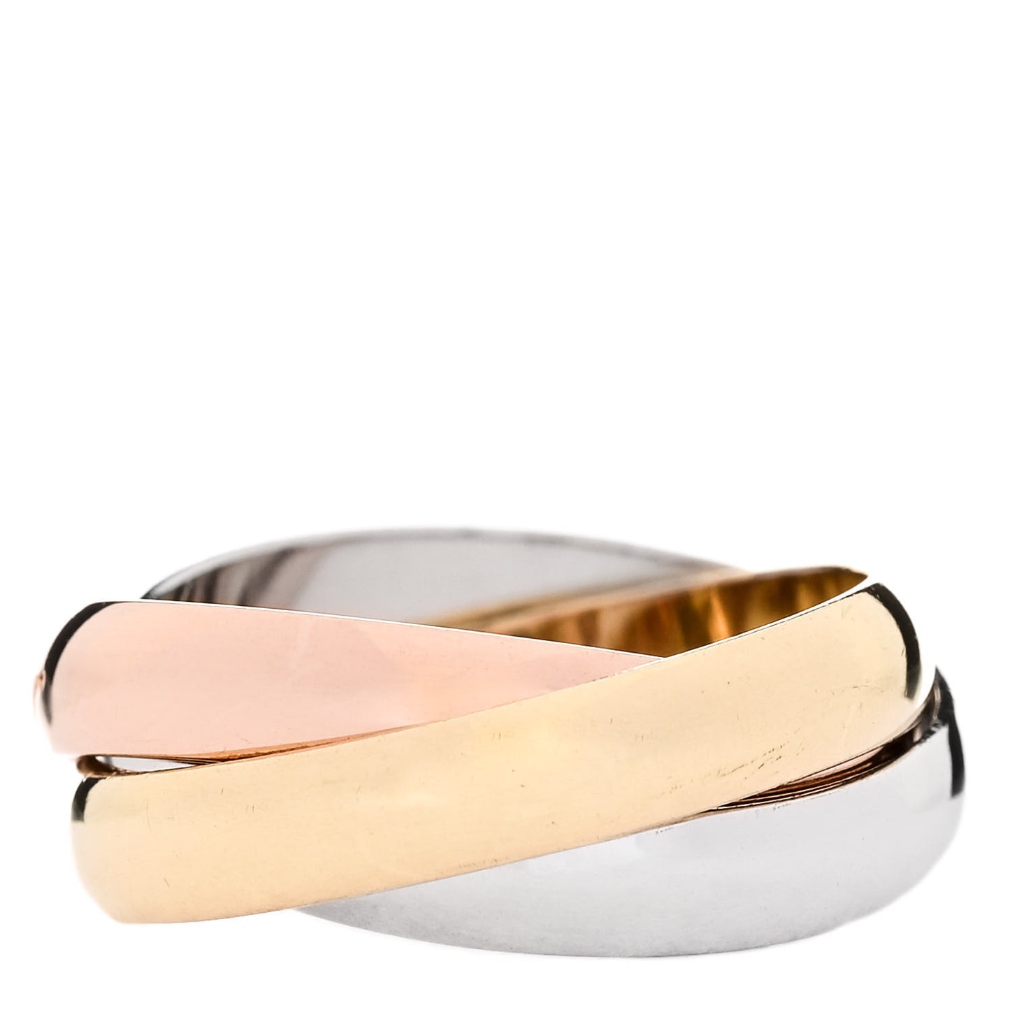 18K Pink Yellow White Gold Classic Trinity Ring 50 5.25