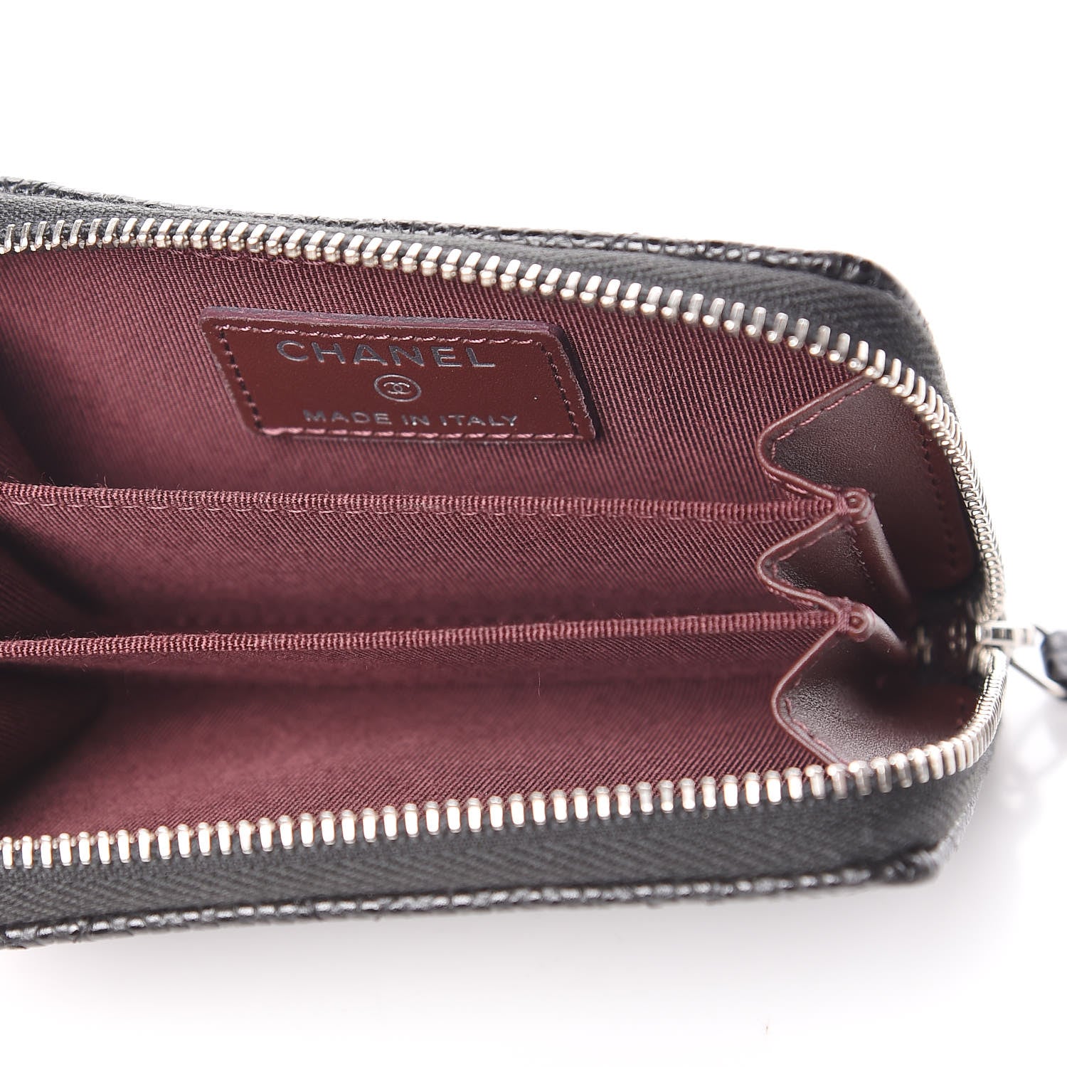 Chanel Caviar Quilted Zip Coin Purse Black 5 of 8