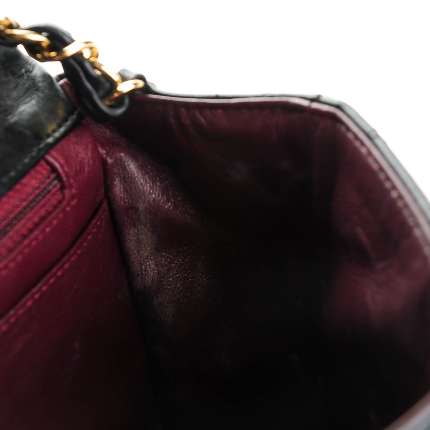 Lambskin Quilted Mini Square Flap Black
