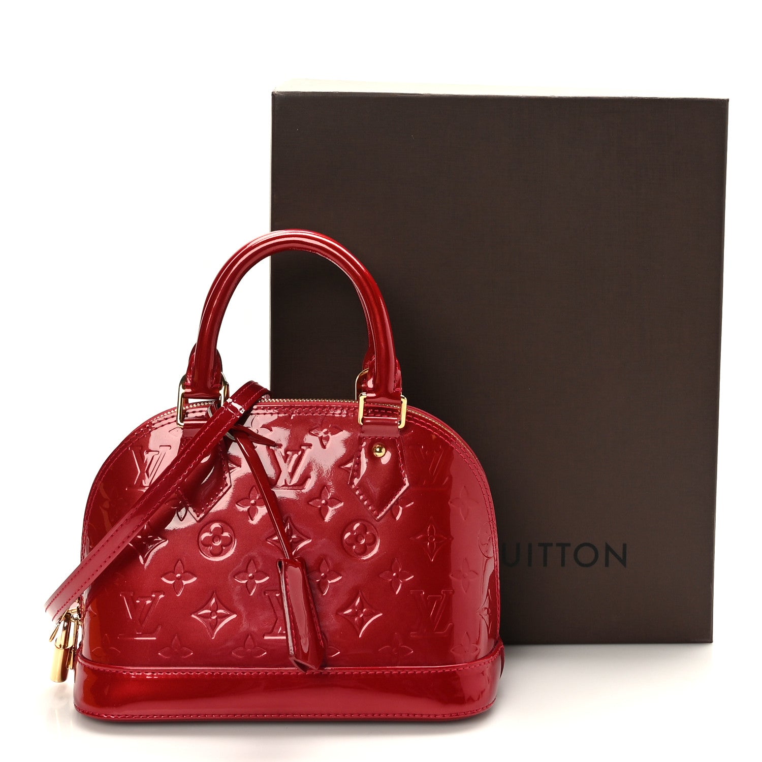 Louis Vuitton Vernis Alma BB Pomme D'Amour 10 of 10