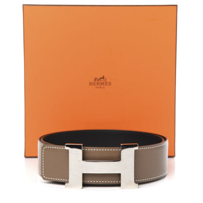 Hermes Box Swift 42mm Constance H Belt 90 Etoupe Black 7 of 7