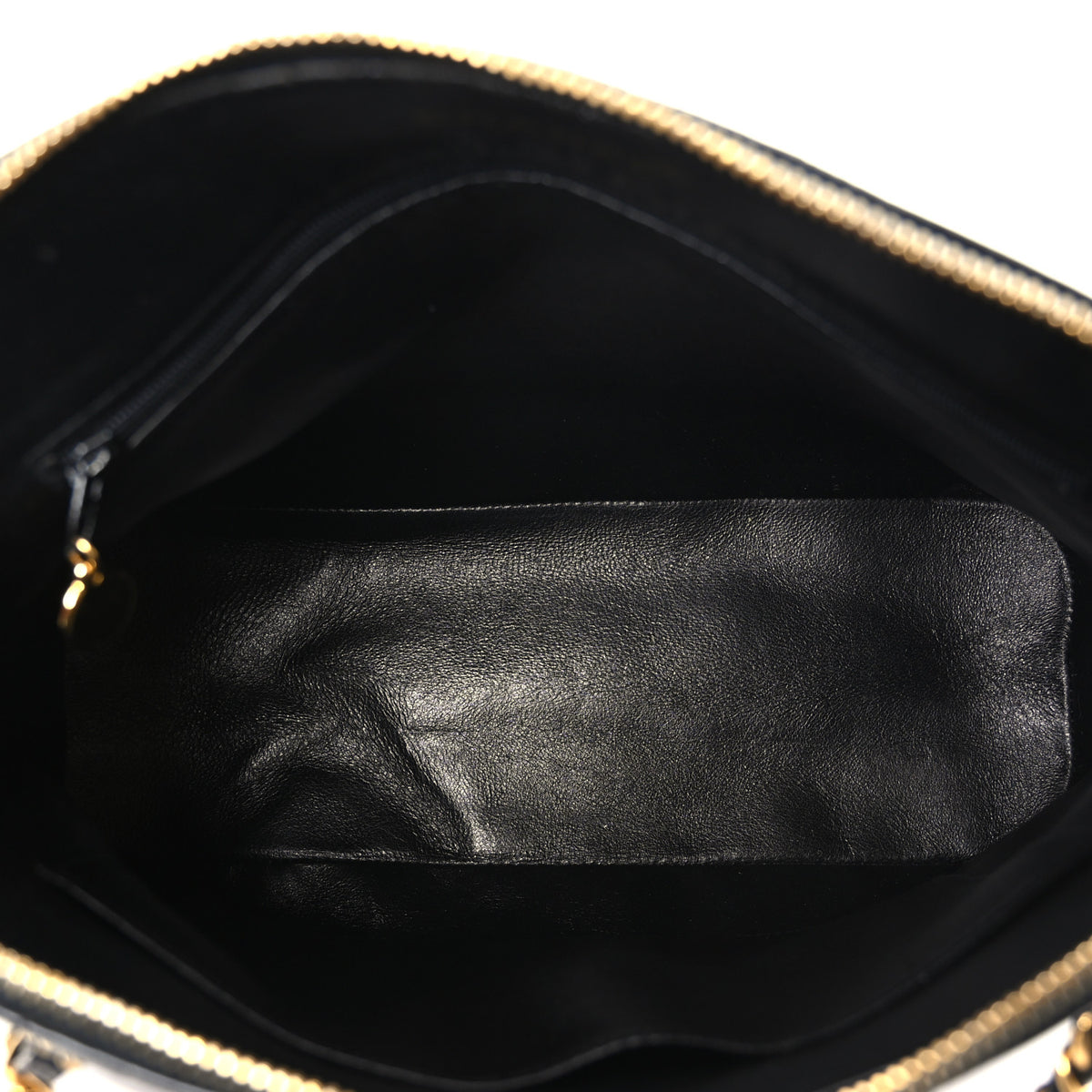 Patent Quilted CC Shoulder Bag Black