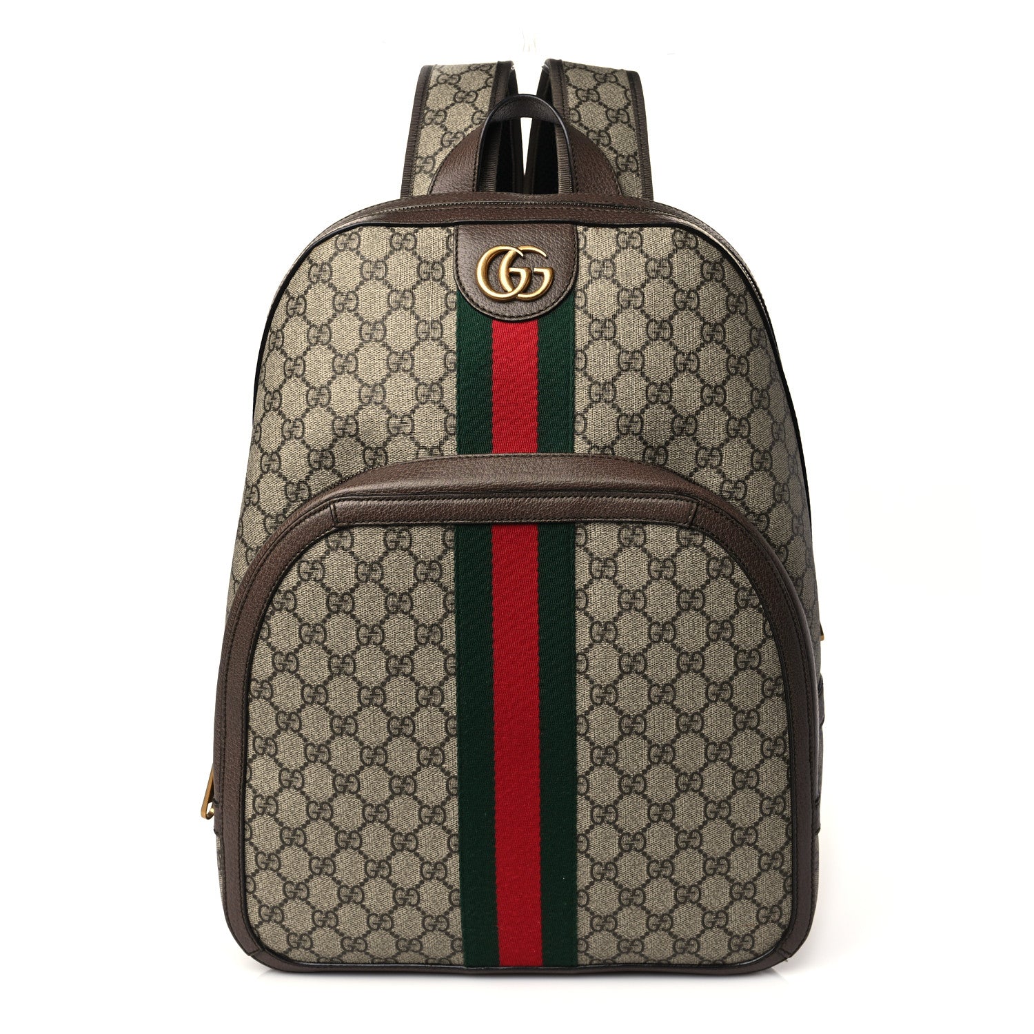 Gucci GG Supreme Monogram Medium Ophidia Day Backpack Brown 1 of 10