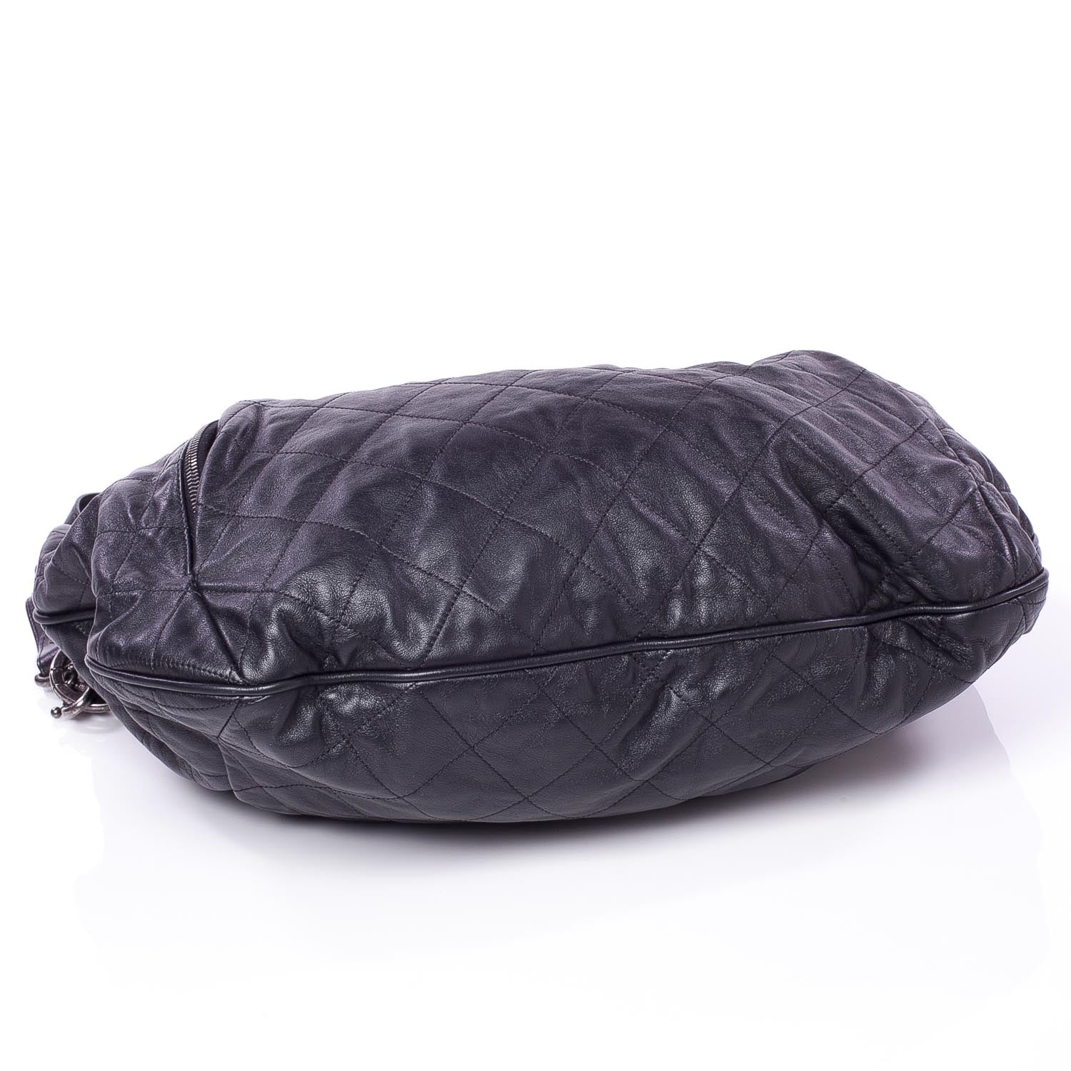 Chanel Calfskin Coco Pleats Hobo Black 5 of 9