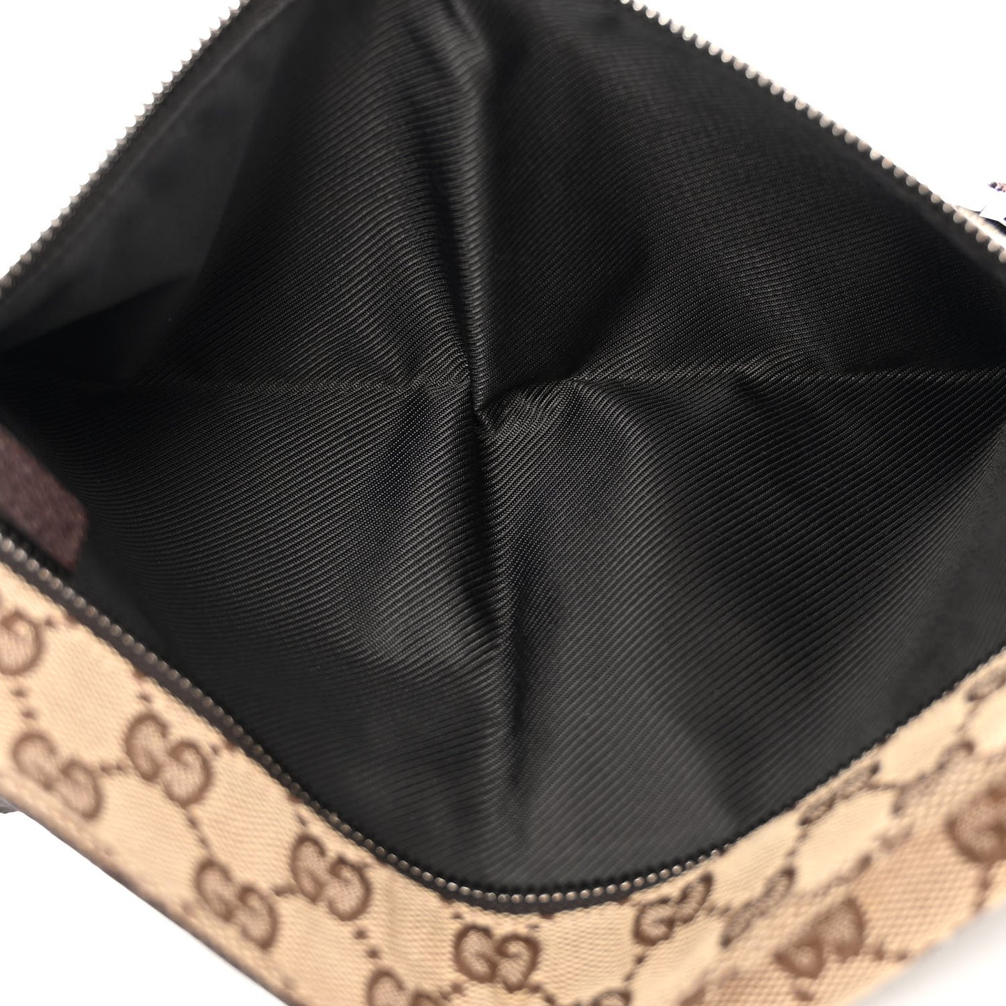 GG Monogram Double Pocket Belt Bag Dark Brown