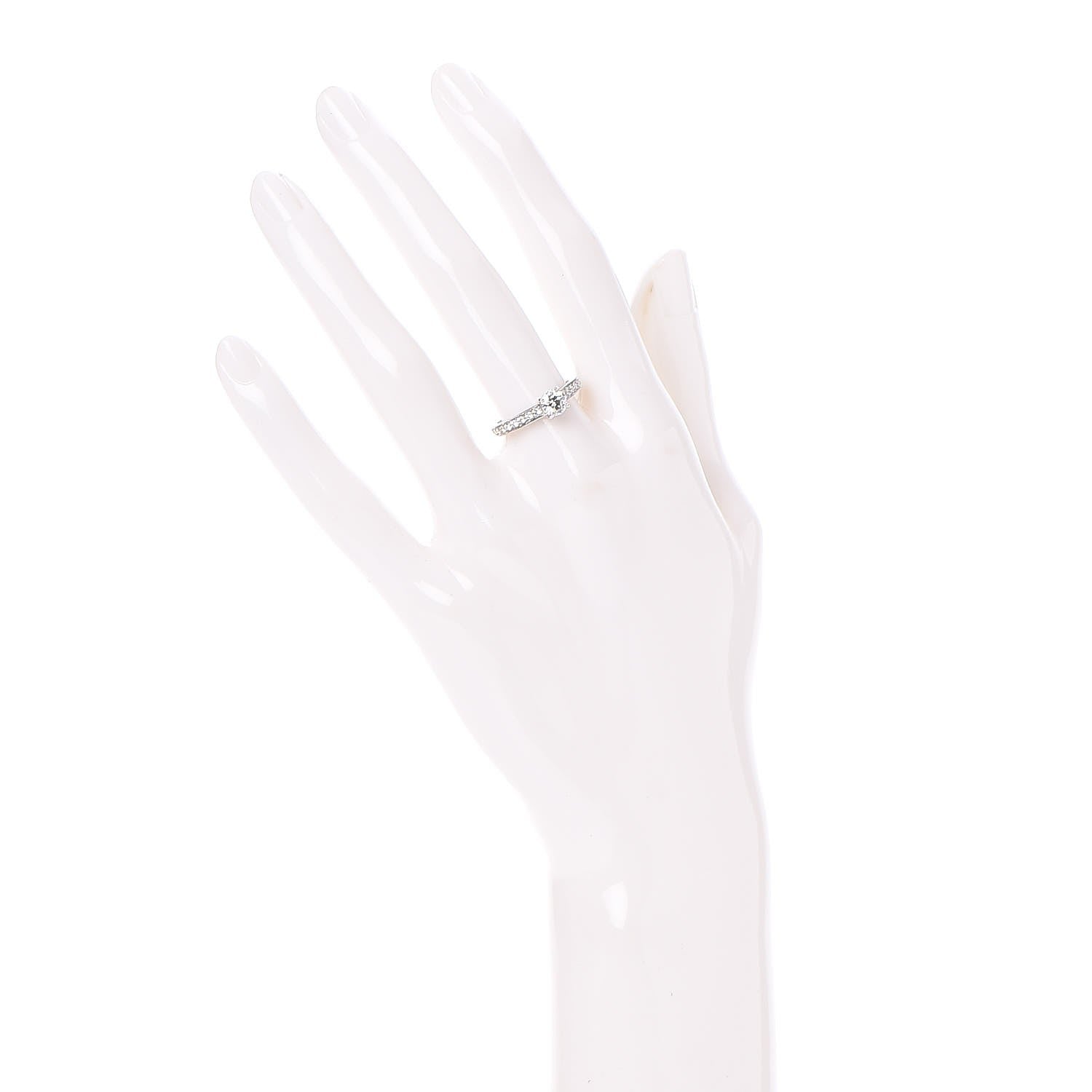 Cartier Platinum .50ct Diamond 1895 Solitaire Engagement Ring 51 5.75 2 of 7