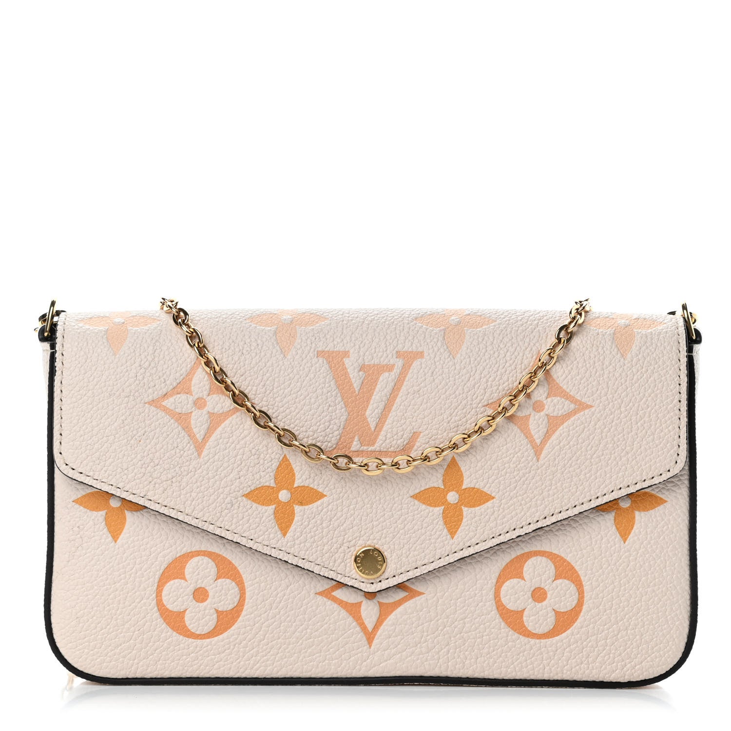 Louis Vuitton Empreinte Monogram Giant By The Pool Felicie Pochette Chain Wallet Cream Saffron 1 of 7