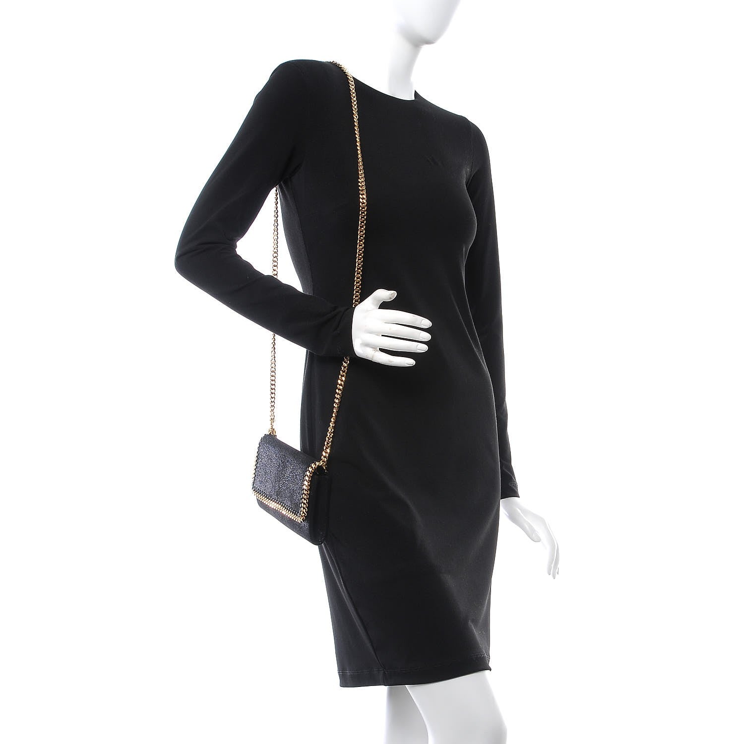 Stella McCartney Shaggy Deer Falabella Crossbody Bag Black 2 of 7