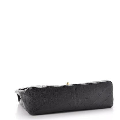 Chanel Caviar Quilted Jumbo Single Flap Black 5 of 13