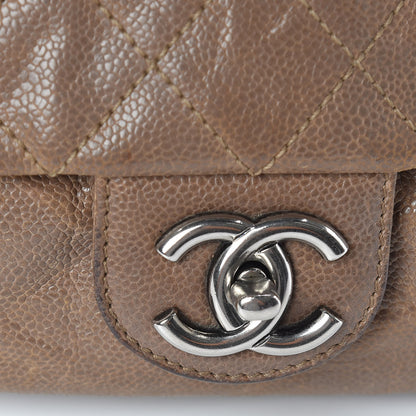 Chanel Caviar Quilted Medium Elastic Flap Brown 15 of 15