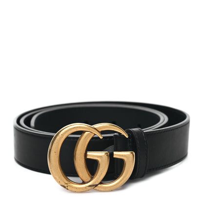 Gucci Calfskin Double G 30mm Belt 95 38 Black 1 of 5