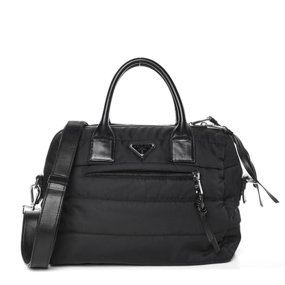 Prada Nylon Tessuto Quilted Bowler Black 1 of 9