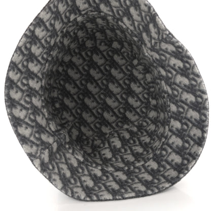 Christian Dior Wool Oblique Jacquard Bucket Hat Grey 16 of 17