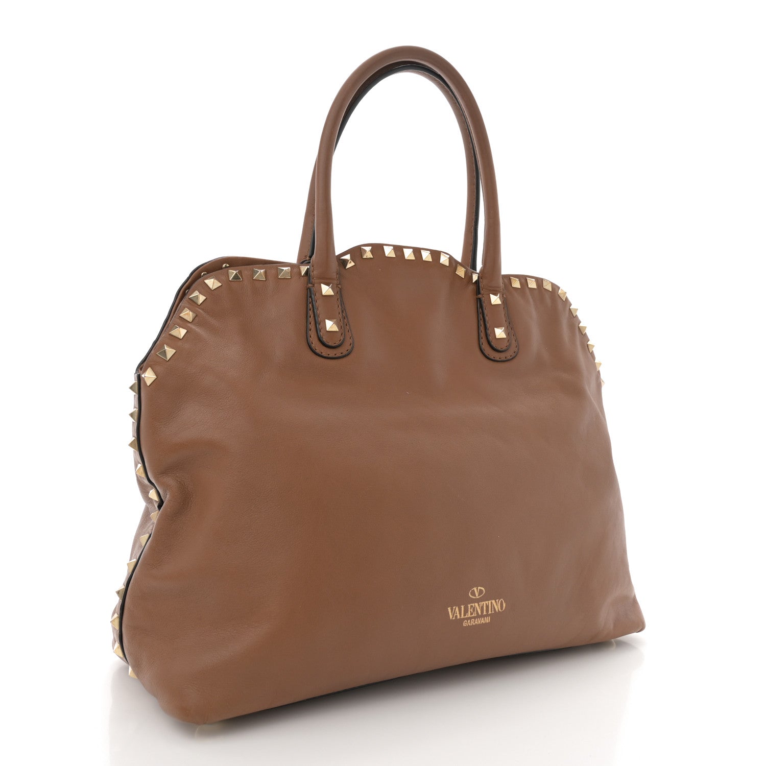 Valentino Garavani Vitello Rockstud Dome Satchel Deep Cuir 3 of 13
