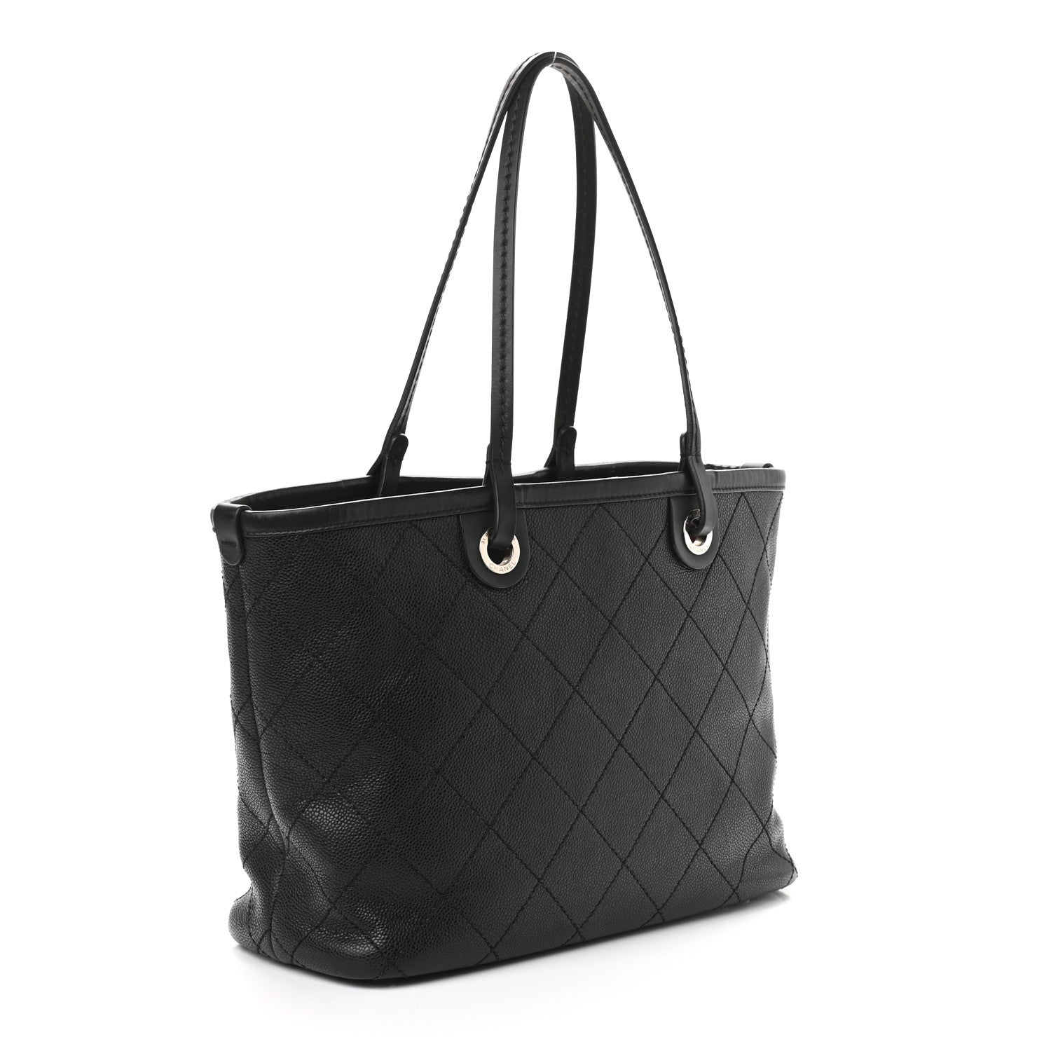 Chanel Grained Calfskin Shopping Fever Tote Black 3 of 11