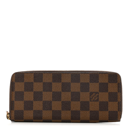 Louis Vuitton Damier Ebene Clemence Wallet Rose Ballerine 1 of 6