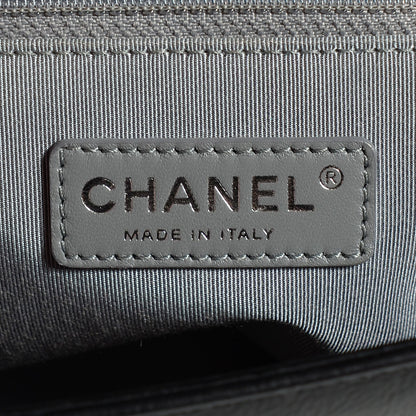 Chanel Calfskin Quilted Double Stitch New Medium Boy Flap Black 6 of 8
