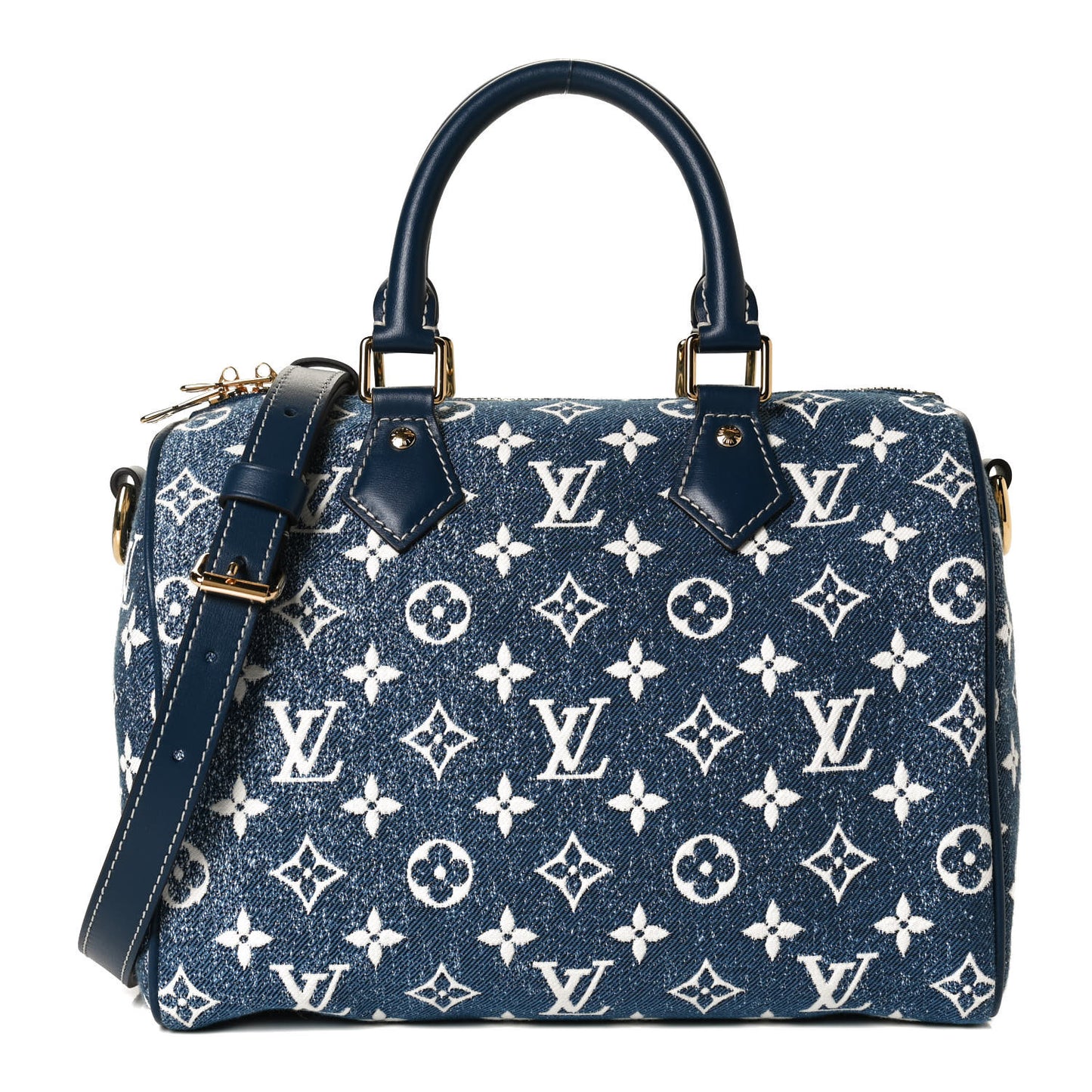 Monogram Jacquard Denim Speedy Bandouliere 25 Bleu