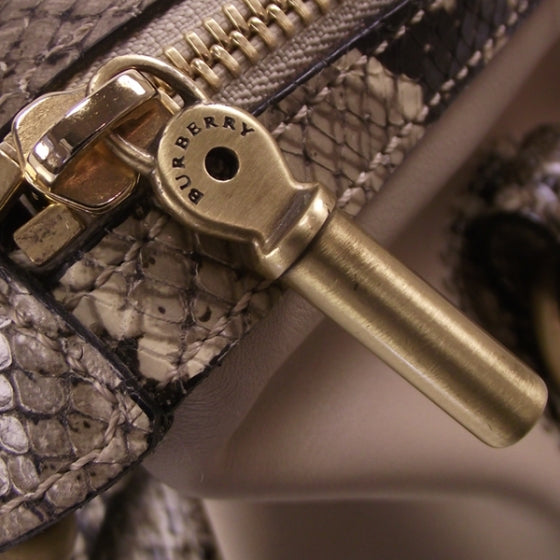 Leather Python Tote Bag