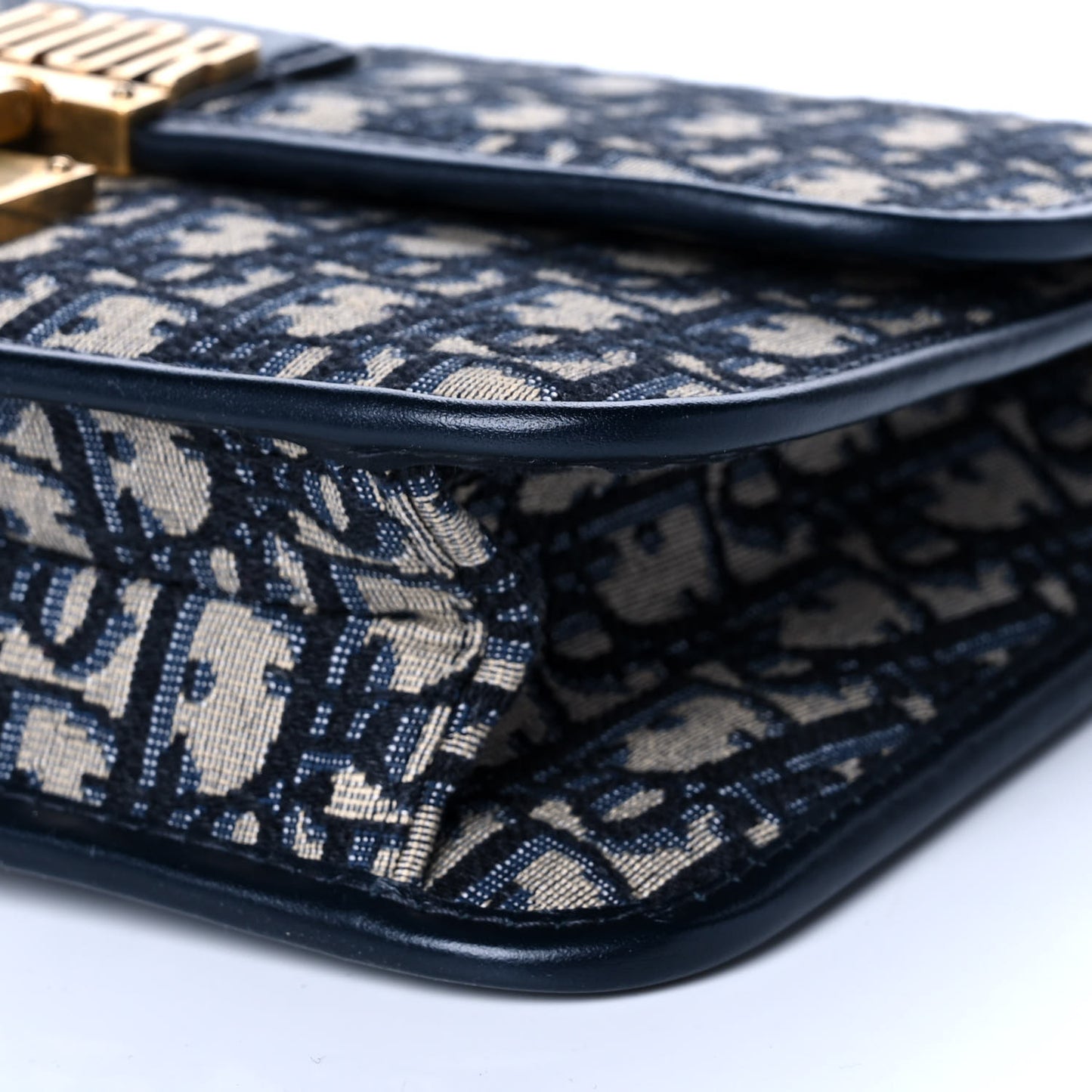 Oblique DiorAddict Flap Bag Navy Blue