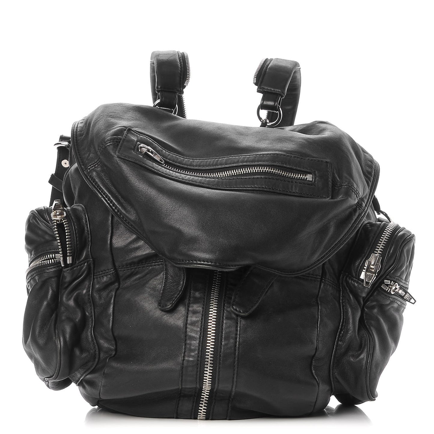 Lambskin Marti Backpack Bag Washed Black Rhodium Hardware